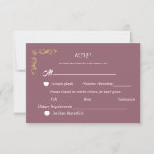 Elegante Viktorianische Hochzeit RSVP Karte (Vorderseite)