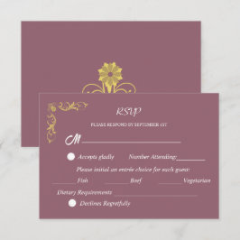 Elegante Viktorianische Hochzeit RSVP Karte