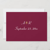 Elegante Viktorianische Hochzeit Save The Date (Rückseite)