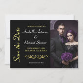 Elegante Viktorianische Hochzeit Save The Date (Vorderseite)
