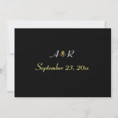 Elegante Viktorianische Hochzeit Save The Date (Rückseite)