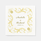 Elegante Viktorianische Hochzeit Serviette (Vorderseite)