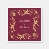 Elegante Viktorianische Hochzeit Serviette (Vorderseite)