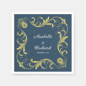 Elegante Viktorianische Hochzeit Serviette (Vorderseite)