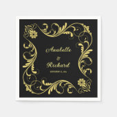 Elegante Viktorianische Hochzeit Serviette (Vorderseite)