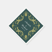Elegante Viktorianische Hochzeit Serviette (Ecke)