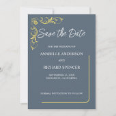 Elegante Viktorianische Hochzeit speichert das Dat Save The Date (Vorderseite)
