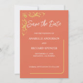 Elegante Viktorianische Hochzeit speichert das Dat Save The Date (Vorderseite)