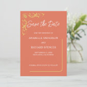 Elegante Viktorianische Hochzeit speichert das Dat Save The Date (Stehend Vorderseite)