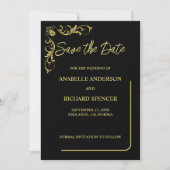 Elegante Viktorianische Hochzeit speichert das Dat Save The Date (Vorderseite)