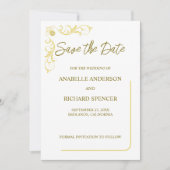 Elegante Viktorianische Hochzeit speichert das Dat Save The Date (Vorderseite)