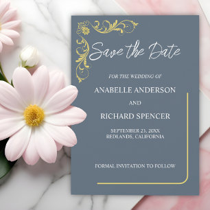 Elegante Viktorianische Hochzeit speichert das Dat Save The Date