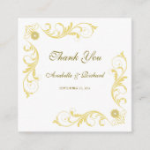 Elegante Viktorianische Hochzeit Vielen Dank Begleitkarte (Vorderseite)