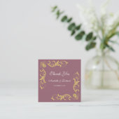 Elegante Viktorianische Hochzeit Vielen Dank Begleitkarte (Stehend Vorderseite)