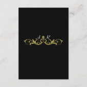 Elegante Viktorianische Hochzeitdetails Begleitkarte (Rückseite)