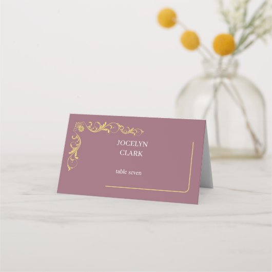 Elegante Viktorianische Hochzeiten Platzkarten (Vorderseite)