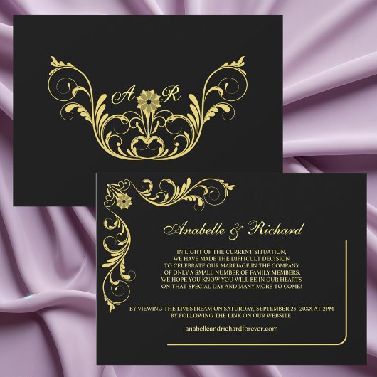 Elegante Viktorianische Hochzeitsankündigung Save The Date