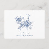 Elegante Viktorianische Hochzeitsdetails Begleitkarte (Rückseite)