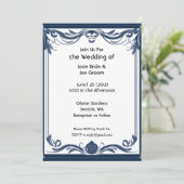 Elegante Viktorianische Hochzeitsreise Einladung (Stehend Vorderseite)