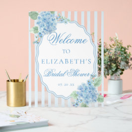 Elegante Viktorianische Hütte Blue Hydrangea Willk Acrylschild