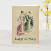 Elegante viktorianische karte (Gelbe Blume)