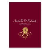 Elegante Viktorianische Kartennummer Tischnummer (Rückseite)