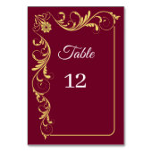 Elegante Viktorianische Kartennummer Tischnummer (Vorderseite)