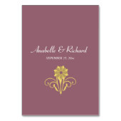 Elegante Viktorianische Kartennummer Tischnummer (Rückseite)