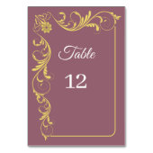 Elegante Viktorianische Kartennummer Tischnummer (Vorderseite)
