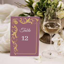 Elegante Viktorianische Kartennummer Tischnummer