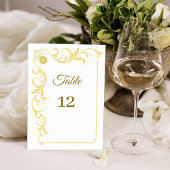 Elegante Viktorianische Kartennummer Tischnummer