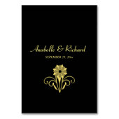 Elegante Viktorianische Kartennummer Tischnummer (Rückseite)