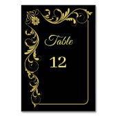 Elegante Viktorianische Kartennummer Tischnummer (Vorderseite)