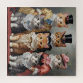 Elegante viktorianische Katzen Puzzle (Horizontal)