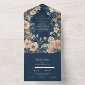 Elegante Viktorianische Königliche Hochzeit All In One Einladung (Innen Boden)