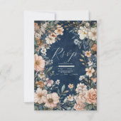 Elegante Viktorianische Königliche Hochzeit RSVP Karte (Vorderseite)