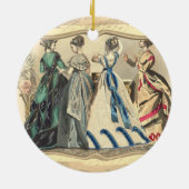 Elegante Viktorianische Mode Keramik Ornament (Hinten)