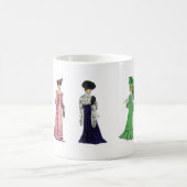 Elegante viktorianische Mode-Kleider Kaffeetasse (Mittel)
