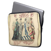 Elegante viktorianische Mode Laptopschutzhülle (Vorderseite Links)
