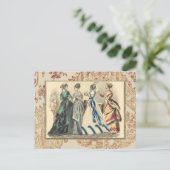 Elegante Viktorianische Mode Postkarte (Stehend Vorderseite)