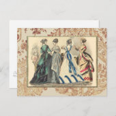 Elegante Viktorianische Mode Postkarte (Vorne/Hinten)