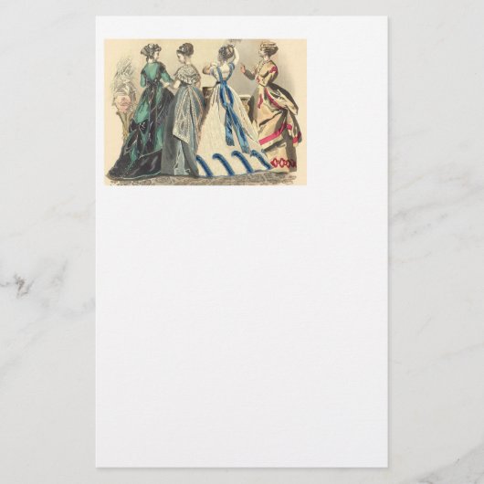 Elegante viktorianische Moden Briefpapier (Vorderseite)