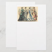 Elegante viktorianische Moden Briefpapier (Vorne/Hinten)