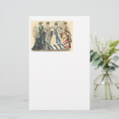 Elegante viktorianische Moden Briefpapier (Stehend Vorderseite)