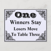 Elegante Viktorianische Ornament-Bunco-Tischkarte  Postkarte (Rückseite)