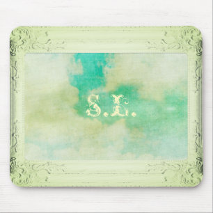 Elegante viktorianische Rahmen-Himmel- und Wolkenm Mousepad