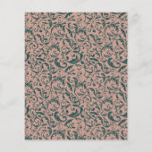 Elegante Viktorianische rosa Hochzeit Rette die Da Flyer (Hinten)