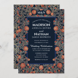 Elegante Viktorianische Rose Einladung