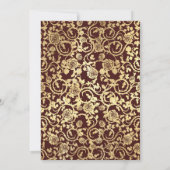 Elegante Viktorianische Rose Einladung (Rückseite)