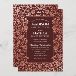 Elegante Viktorianische Rose Einladung